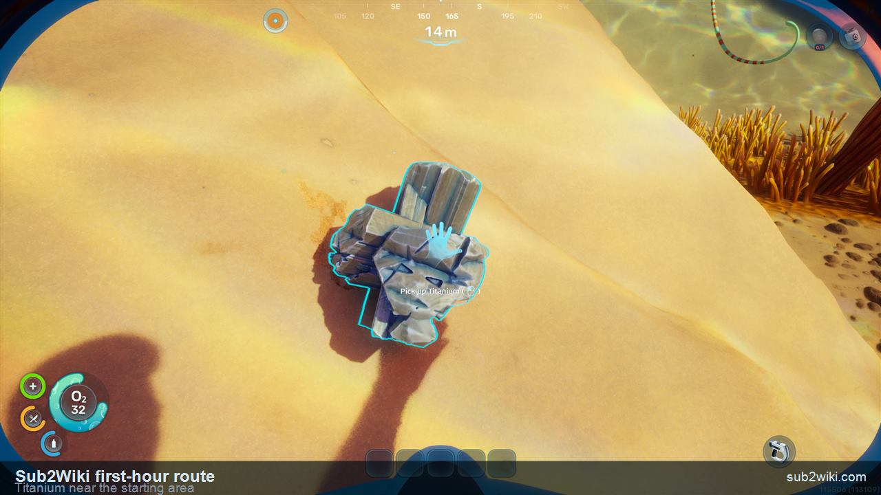 Subnautica 2 Titanium pickup near the first post-prologue area.