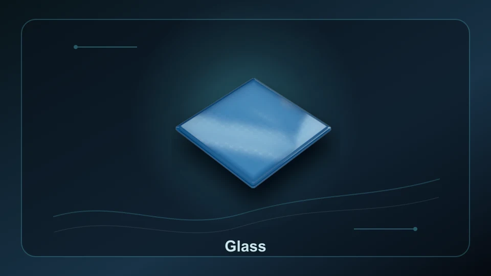 Subnautica 2 Glass item render for the Habitat Builder material route.