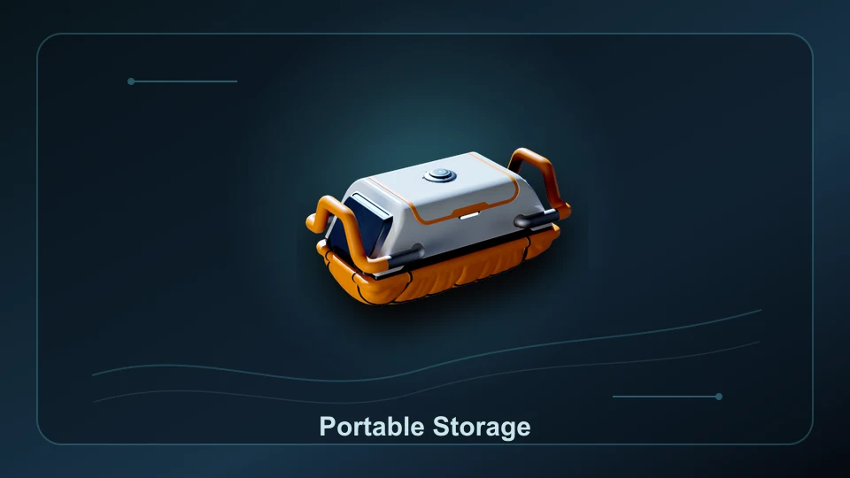 Subnautica 2 Portable Storage item render.