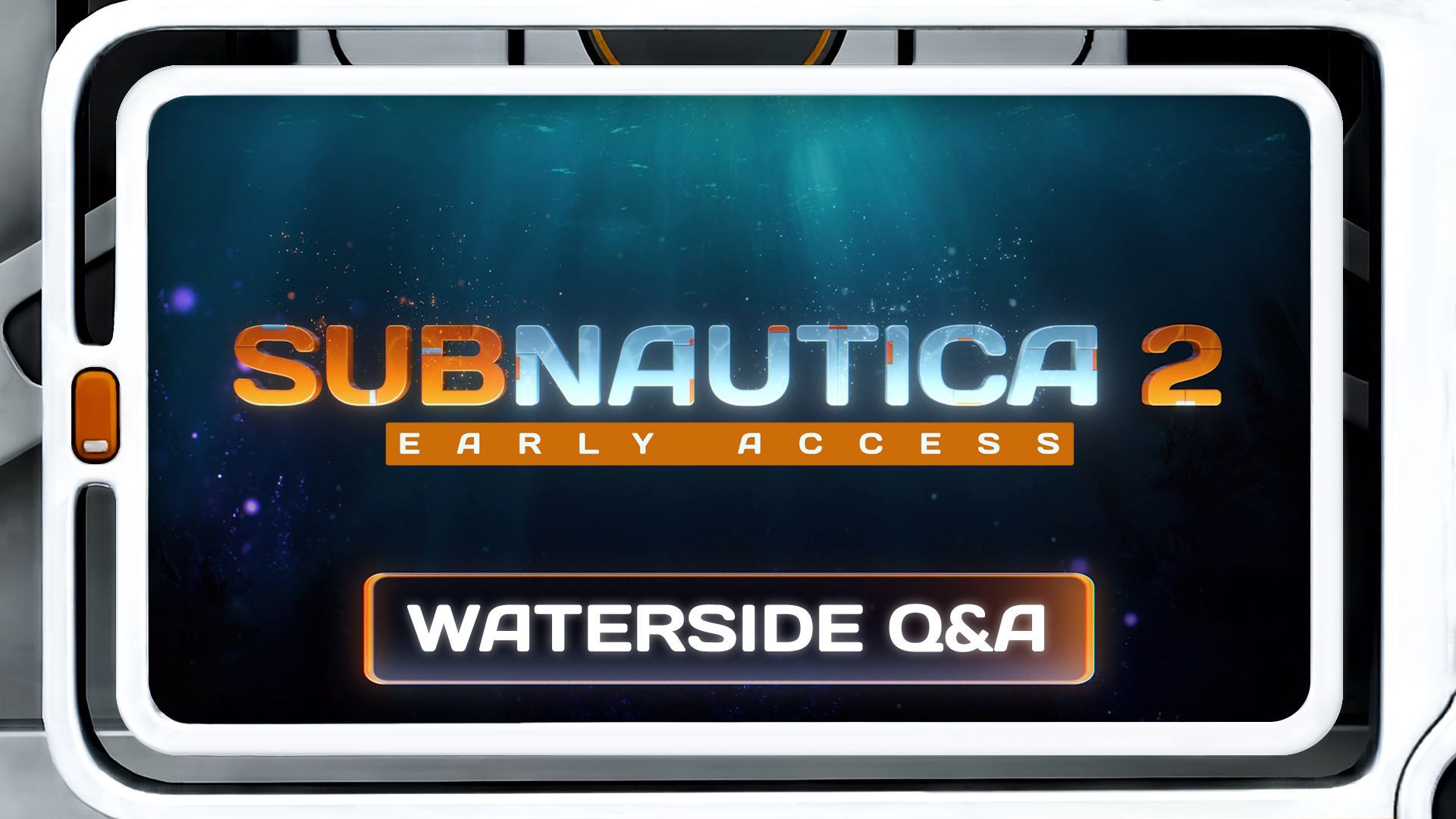 Official Unknown Worlds Subnautica 2 Waterside Q&A image used for Bioscanner unlock planning.